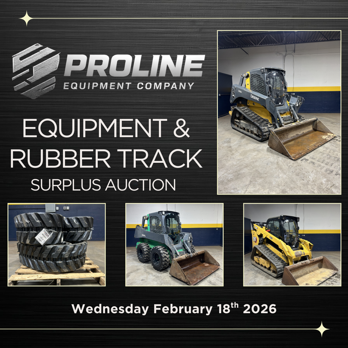 Skid Steer & Excavator Track Surplus Auction